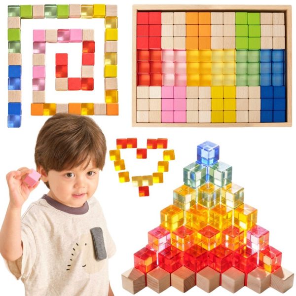 VIGA-Colorful-Light-Blocks-made-of-Acrylic-and-Wood-108-pcs VIGA Colorful Light Blocks made of Acrylic and Wood 108 pcs.