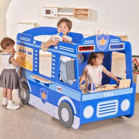 VIGA-Large-Wooden-Police-Car-Educational-Set-for-Children-Police-1