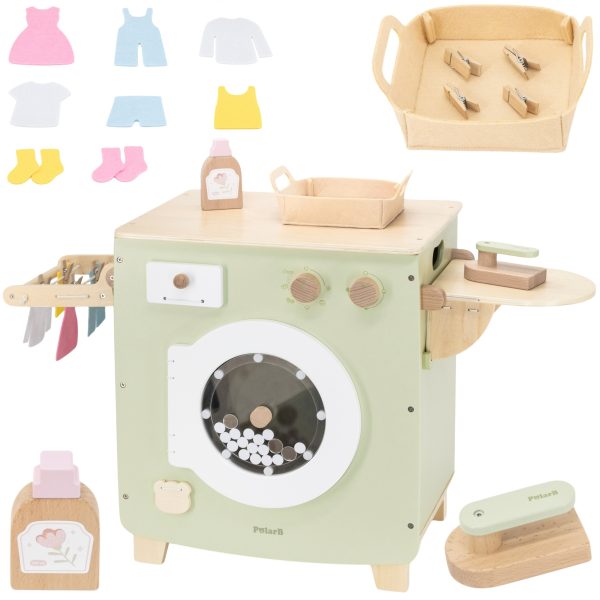VIGA-PolarB-Wooden-Washing-Machine-Toy-with-Laundry-Accessories-3 VIGA PolarB Wooden Washing Machine Toy with Laundry Accessories 3+