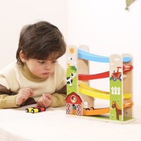 VIGA-Wooden-Racetrack-with-Farm-Theme-1